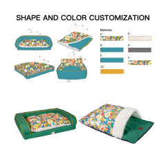 Manufacturer wholesale custom logo memory foam pet product dog sofa bed