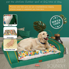 Manufacturer wholesale custom logo memory foam pet product dog sofa bed