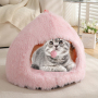 Manufacturer Wholesale Custom logo Pet Product Supplier Plush Dog Cat Cave Bed
