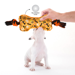 Manufacturer wholesale dog plush rope toys halloween design