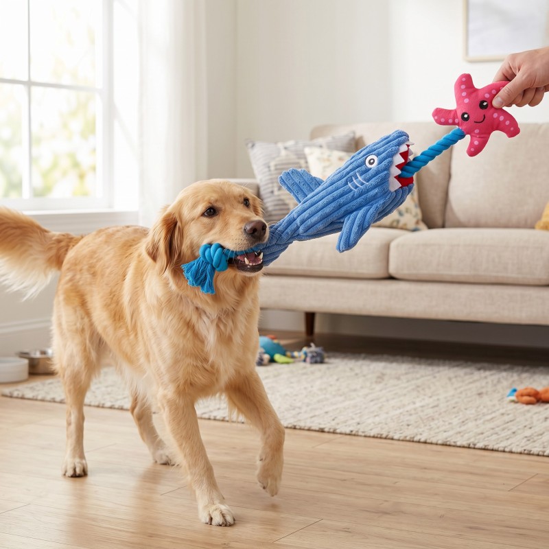 Wholesale Custom logo Durable Chew Pet Product Plush Rope Dog Toys Luxury