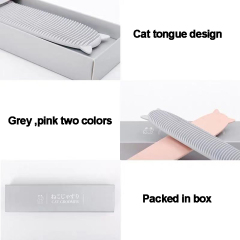 Manufacturer wholesale ABS pink grey cat tongue design comb with ear