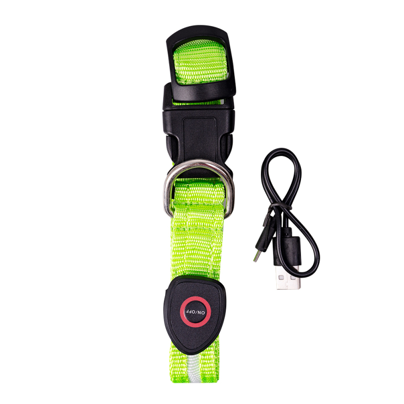 Manufacturer wholesale USB charging nylon dog led collars