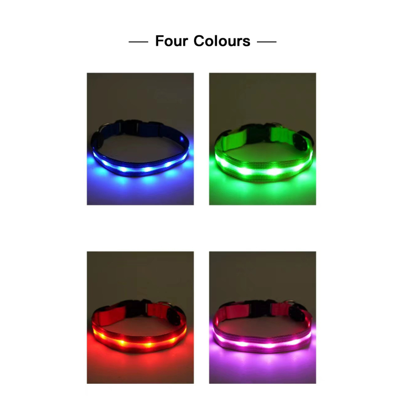 Manufacturer wholesale USB charging nylon dog led collars