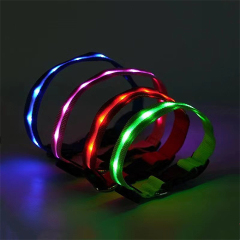 Manufacturer wholesale USB charging nylon dog led collars