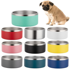 Manufacturer wholesale multi-colors cooling cat dog bowl stainless steel