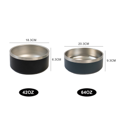 Manufacturer wholesale multi-colors cooling cat dog bowl stainless steel