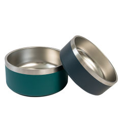 Manufacturer wholesale multi-colors cooling cat dog bowl stainless steel