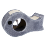 stylish animal shape grey cat scratcher with bird toy