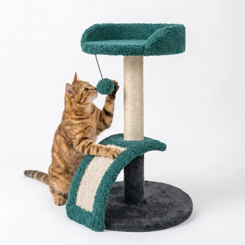Manufacturer Wholesale Short Plush Sisal Durable Cat Scratcher