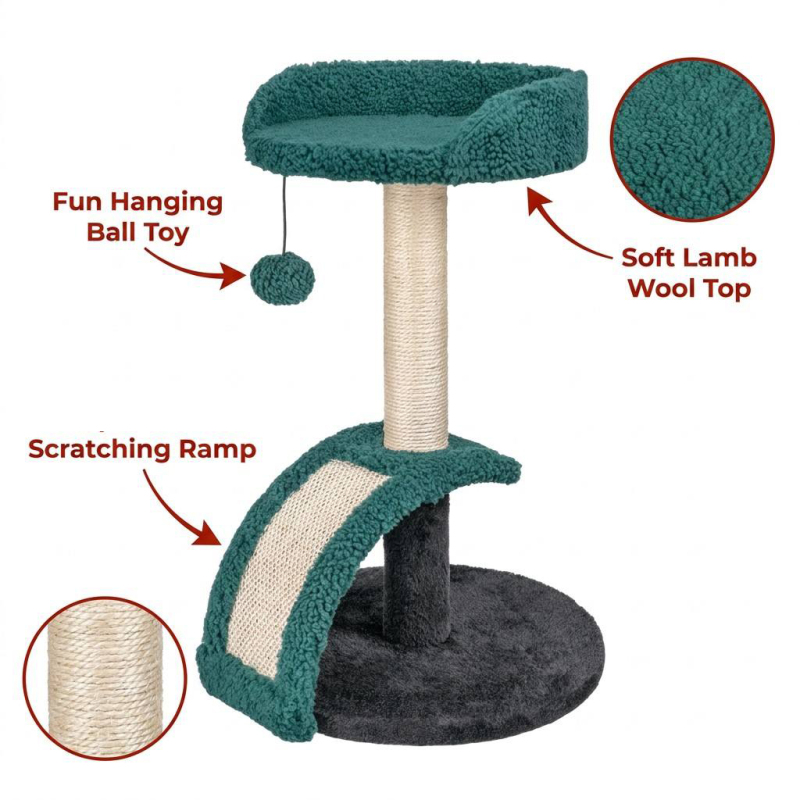 Manufacturer Wholesale Short Plush Sisal Durable Cat Scratcher