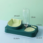 Manufacturer wholesale pet product plastic dog bowl with water bottle dispenser