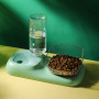 Manufacturer wholesale pet product plastic dog bowl with water bottle dispenser