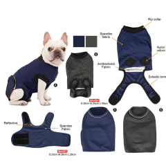 Wholesale Blue Grey Pet Dog Recovery Suit