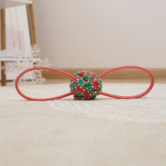 Manufacturer wholesale red green dog christmas rope ball toys