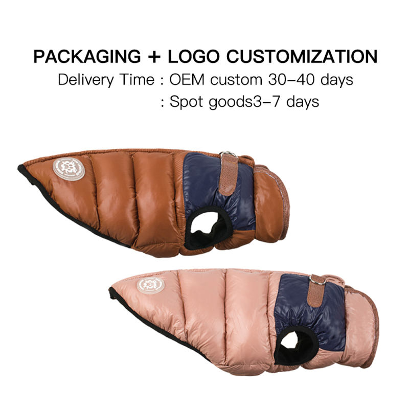 Manufacturer wholesale custom logo pet accessories dog winter coat