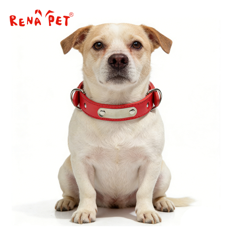 Wholesale Custom Logo Cheap Adjustable PU Leather Dog Collar