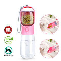 Manufacturer wholesale pink white blue dog food storage water bottle