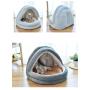 Manufacturer wholesale warm plush soft pp cotton cat yurt folding house bed