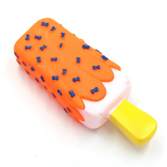 Manufacturer wholesale pink green orange ice cream shape dog vinyl toys
