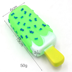 Manufacturer wholesale pink green orange ice cream shape dog vinyl toys