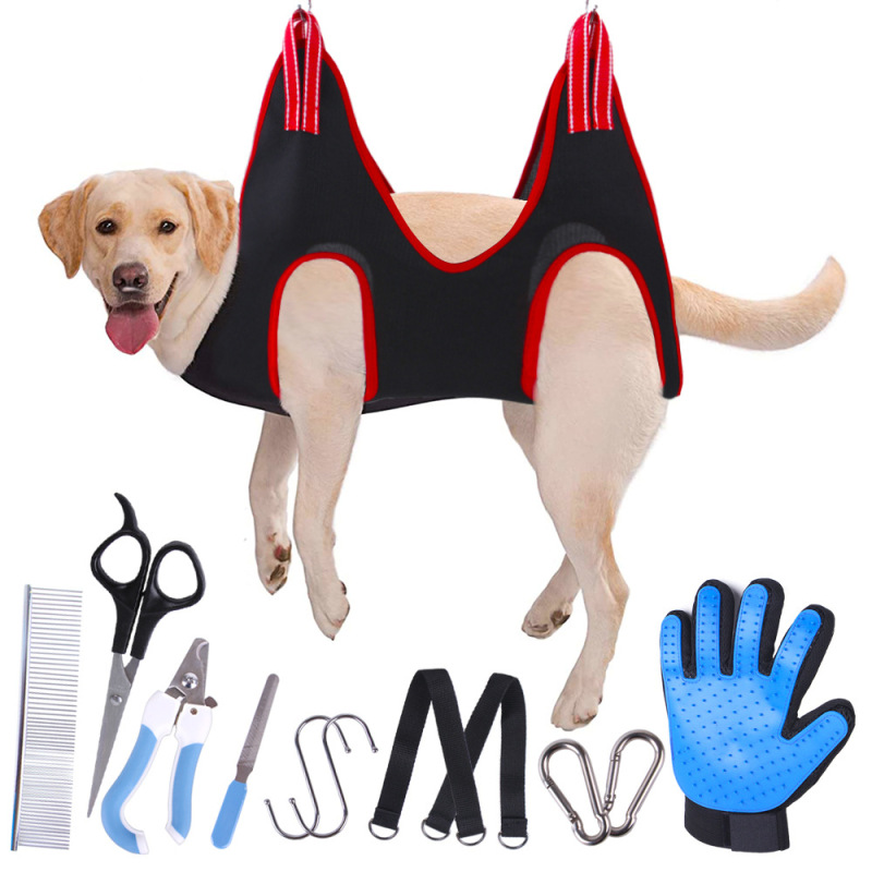 Manufacturer wholesale comb nail clippers hair remover pet grooming hammock set
