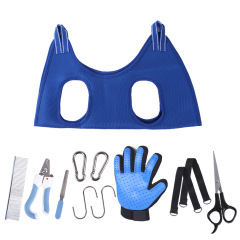 Manufacturer wholesale comb nail clippers hair remover pet grooming hammock set