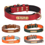 Wholesale Custom logo Adjustable Dog Leather Collar