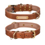 Wholesale Custom logo Adjustable Dog Leather Collar