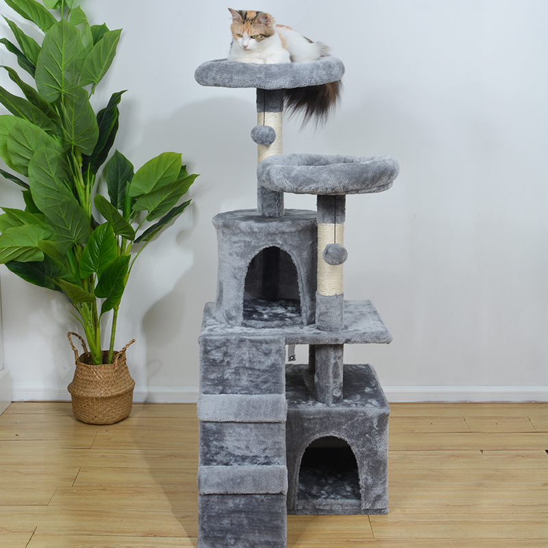 Manufacturer wholesale sisal short plush stable cat tower