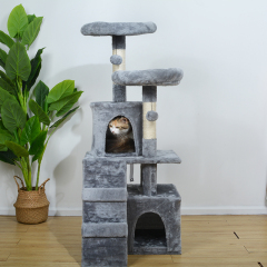 Manufacturer wholesale sisal short plush stable cat tower