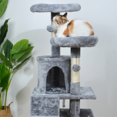Manufacturer wholesale sisal short plush stable cat tower