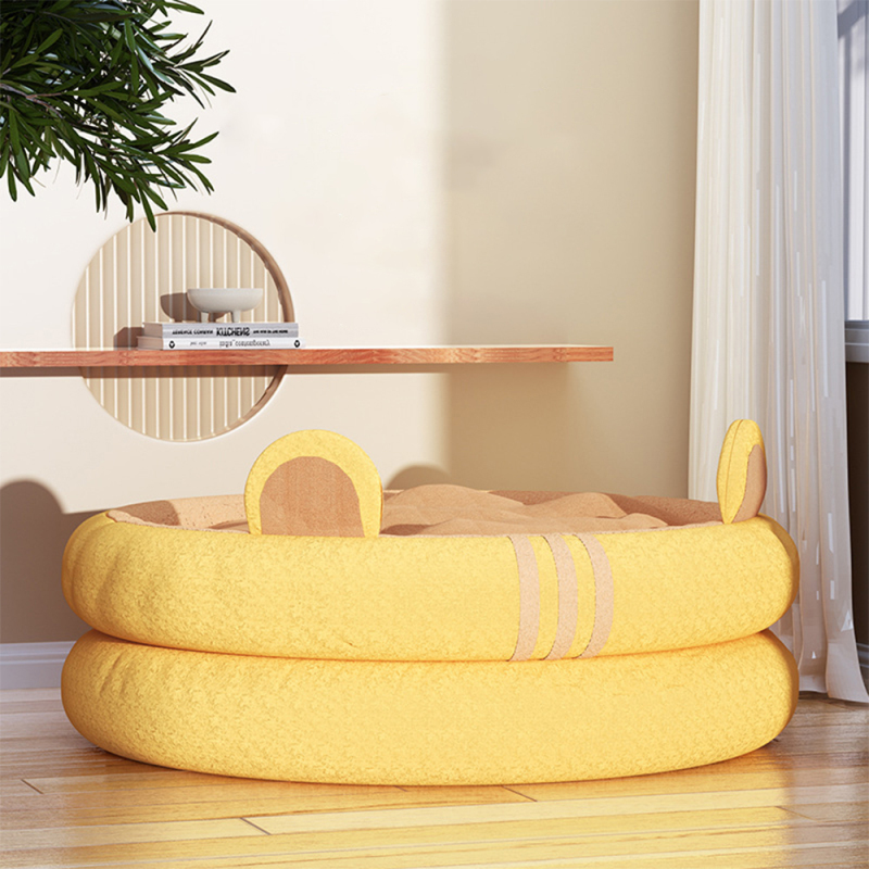 Wholesale Anti-Slip Bottom Plush Dog Cat Round Bed