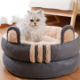 Wholesale Anti-Slip Bottom Plush Dog Cat Round Bed
