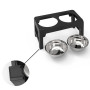 Manufacturer wholesale black raised adjustable height elevated dog two bowls