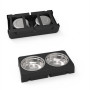 Manufacturer wholesale black raised adjustable height elevated dog two bowls