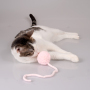 Manufacturer wholesale pink yellow grey cat plush ball toys