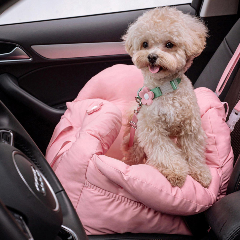 Manufacturer Wholesale Custom logo Pink Luxury Portable Carrier Pet Dog Car Seat Bed