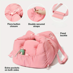 Manufacturer Wholesale Custom logo Pink Luxury Portable Carrier Pet Dog Car Seat Bed