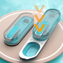 Manufacturer wholesale pink blue grey foldable dog water bottle portable