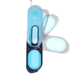 Manufacturer wholesale pink blue grey foldable dog water bottle portable