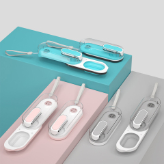 Manufacturer wholesale pink blue grey foldable dog water bottle portable