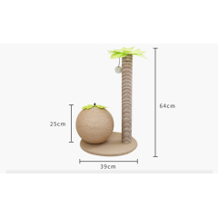 Manufacturer wholesale sisal scratcher cat coconut tree design