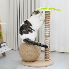 Manufacturer wholesale sisal scratcher cat coconut tree design