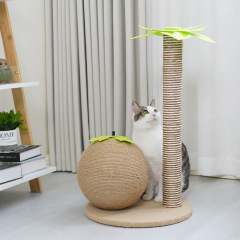 Manufacturer wholesale sisal scratcher cat coconut tree design