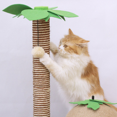 Manufacturer wholesale sisal scratcher cat coconut tree design