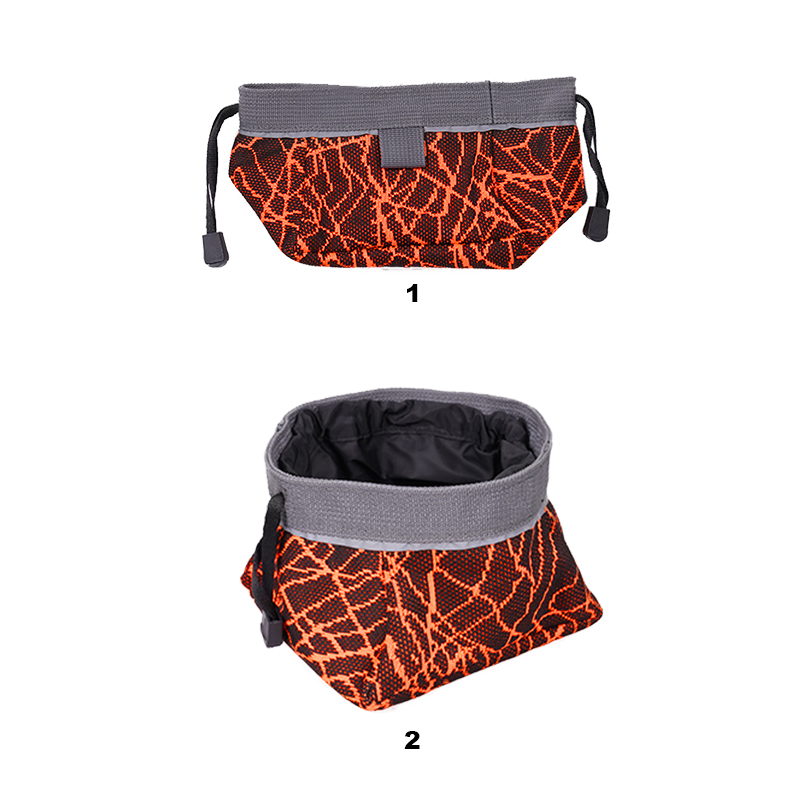 Manufacturer wholesale foldable polyester portable travel dog food bag bowl