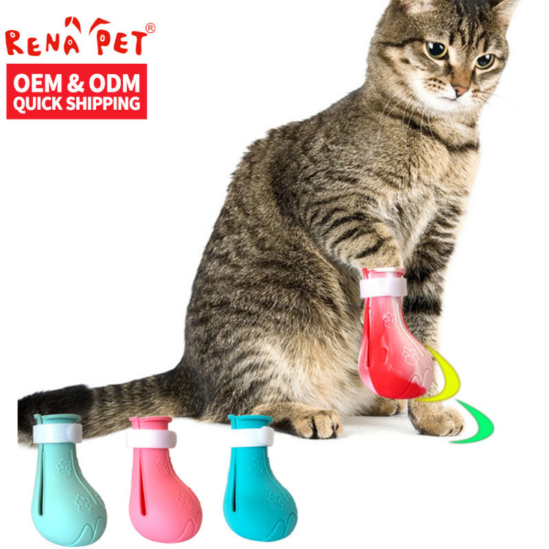 Wholesale Silicone Adjustable Protective Safety Cat Shoes