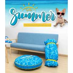 Manufacturer wholesale summer new design blue dog bed oxford material