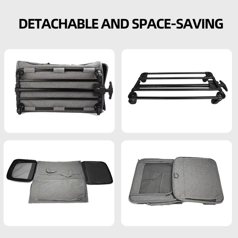 Wholesale Portable Outdoor Breathable Detachable Small Dog Cat Carrier Bag with Wheels